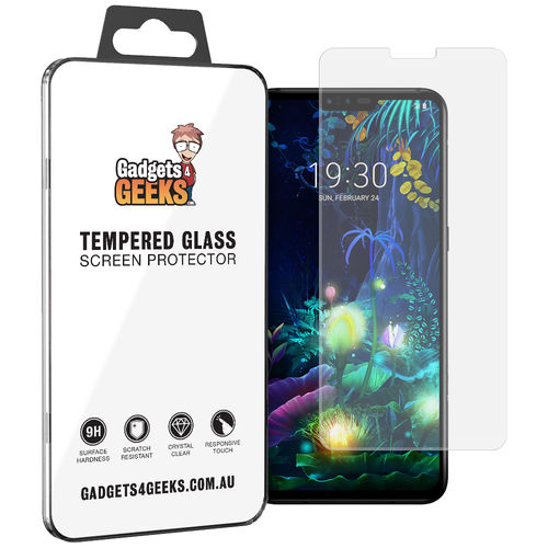 Full Coverage Tempered Glass Screen Protector for LG V50 ThinQ - Clear